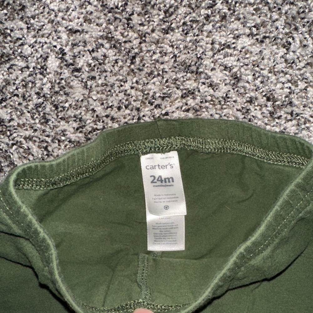 Carter's Pink and Green Plaid Baby Shirt & Matching Green Pants - Picture 12 of 14